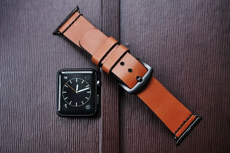 AWBF93-D60 handgefertigt Vintage Leder Uhrenarmband incl. Lugs Adapter für Apple Watch (oder Apple Watch Sport) 42mm oder 38mm – Bild 8
